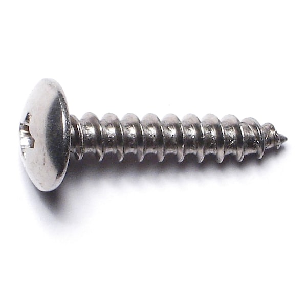 Midwest Fastener Sheet Metal Screw, #10 x 1 in, 18-8 Stainless Steel Truss Head Phillips Drive, 15 PK 33963 - main
